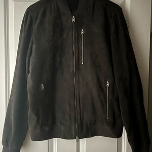 All Saints Men's Black Suede Jacket